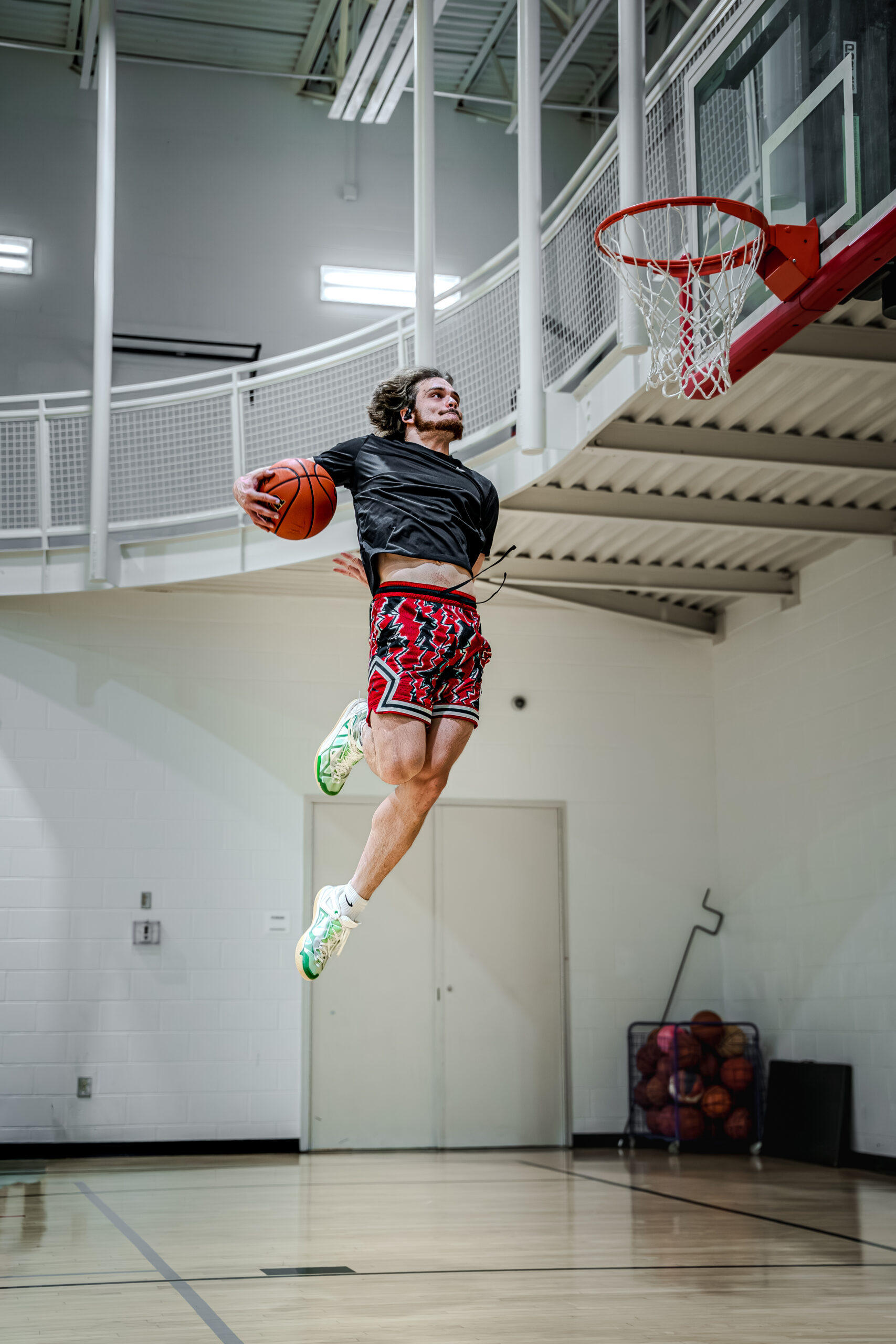 Travis Reynolds throwing down his signature Behind the Back dunk